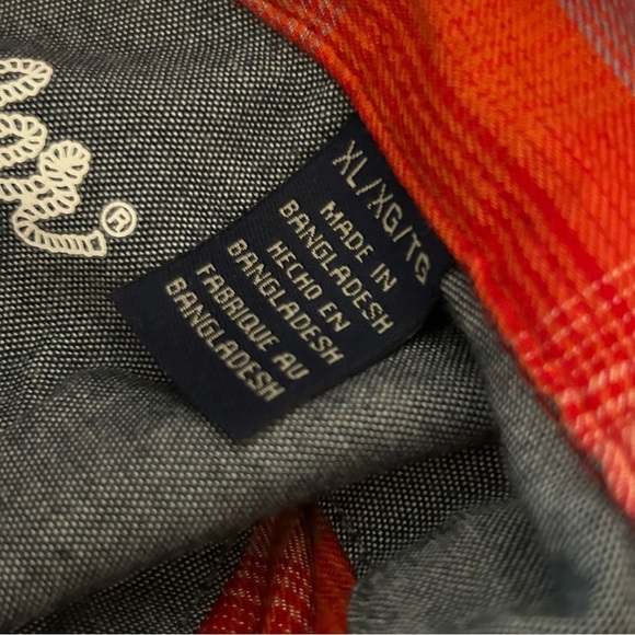 ❤️ Wrangler Retro Red and Blue Plaid Men's Shirt XL - Picture 6 of 12